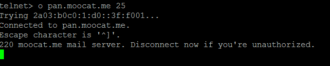 Connect to server command